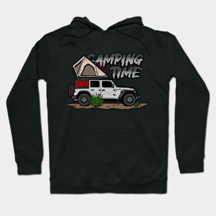 Jeep Design Camping Time - White Hoodie